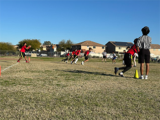 football team huddled